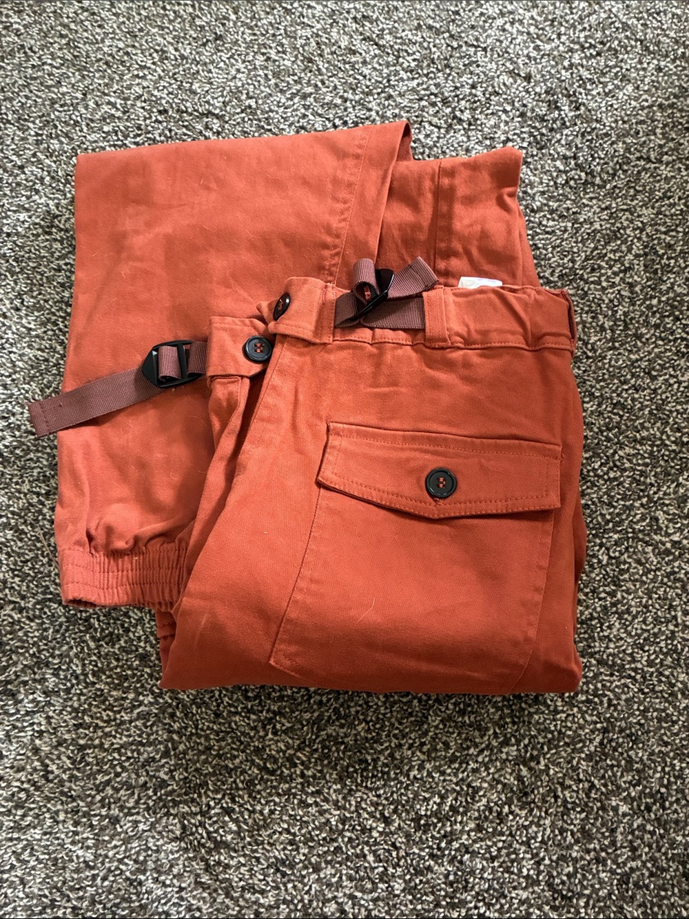 Women's Rust Wondery Cargo Pants with Adjustable Belt